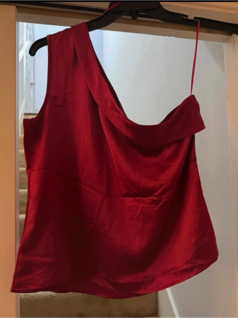 Rachel Zoe Magenta One-Shoulder Satin Camisole - Picture 2 of 3